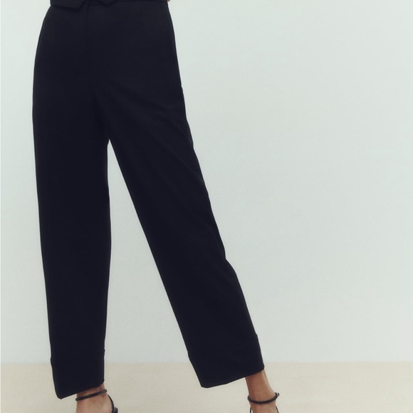 Zara NWT turned up cuff straight leg pants - Picture 3 of 5